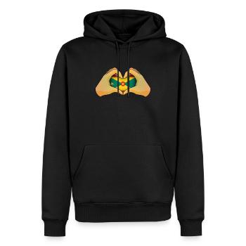 Grenade - Sweat à capuche Premium bio Homme - noir - Devant - Nico (187cm)