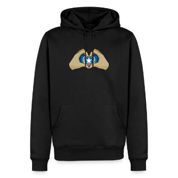 Mariannes du Nord (Îles) - Sweat à capuche Premium bio Homme - noir - Devant - Nico (187cm)