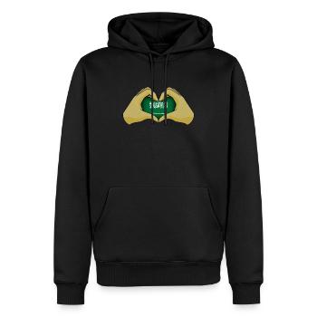 Arabie Saoudite - Sweat à capuche Premium bio Homme - noir - Devant - Nico (187cm)