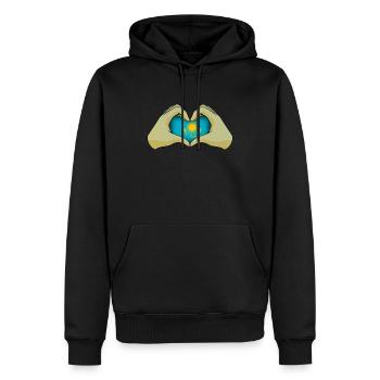 Kasachstan - Männer Premium Bio Hoodie - Schwarz - Vorne - Nico (187cm)