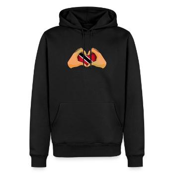 Trinidad und Tobago - Männer Premium Bio Hoodie - Schwarz - Vorne - Nico (187cm)