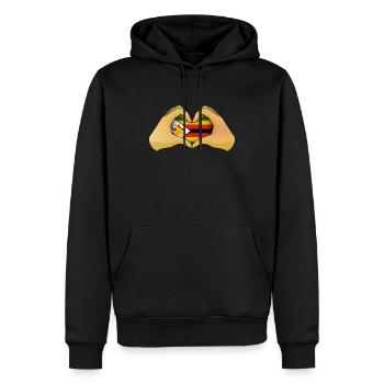 Simbabwe - Männer Premium Bio Hoodie - Schwarz - Vorne - Nico (187cm)