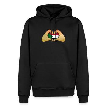 Soudan - Sweat à capuche Premium bio Homme - noir - Devant - Nico (187cm)