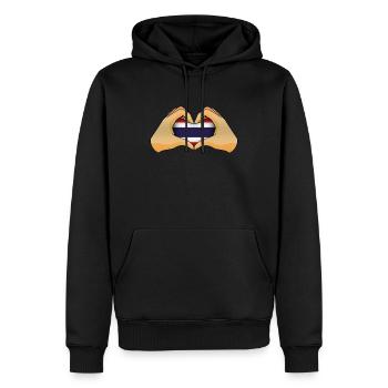 Thaïlande - Sweat à capuche Premium bio Homme - noir - Devant - Nico (187cm)