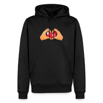 Wallis und Futuna - Männer Premium Bio Hoodie - Schwarz - Vorne - Nico (187cm)