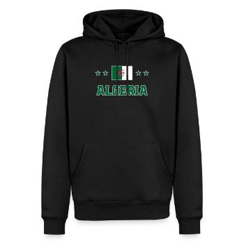 Algerien - Männer Premium Bio Hoodie - Schwarz - Vorne - Nico (187cm)