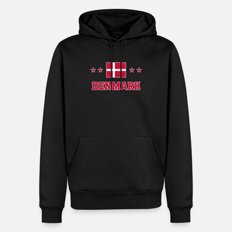 Dänemark - Männer Premium Bio Hoodie - Schwarz
