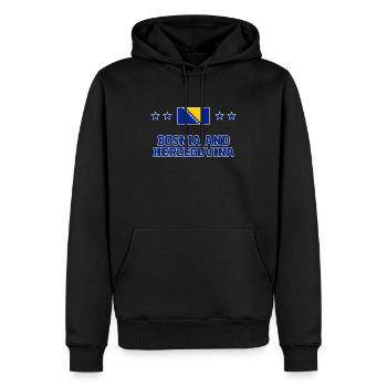 Bosnien und Herzegowina - Männer Premium Bio Hoodie - Schwarz - Vorne - Nico (187cm)