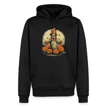 Gruseliger Clown Mit Mond und Kürbissen Halloween - Männer Premium Bio Hoodie - Schwarz - Vorne - Nico (187cm)