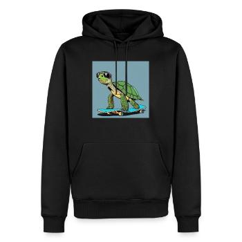 Turtle Fieber - Männer Premium Bio Hoodie - Schwarz - Vorne - Nico (187cm)