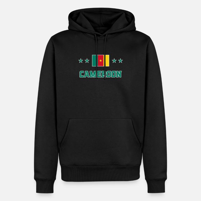 Cameroun - Sweat à capuche Premium bio Homme - noir