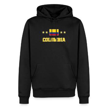 Kolumbien - Männer Premium Bio Hoodie - Schwarz - Vorne - Nico (187cm)