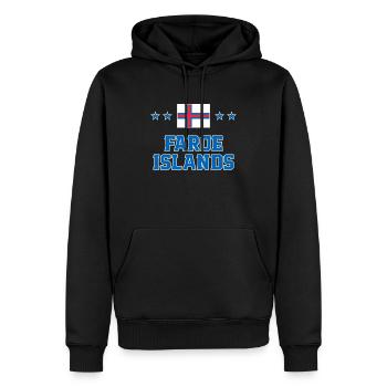 Îles Féroé - Sweat à capuche Premium bio Homme - noir - Devant - Nico (187cm)