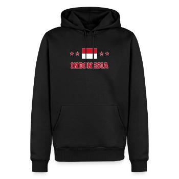 Indonésie - Sweat à capuche Premium bio Homme - noir - Devant - Nico (187cm)