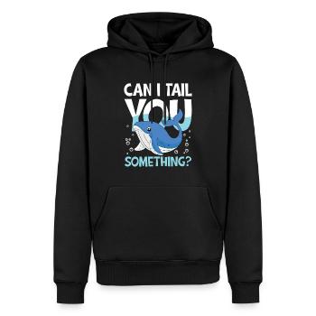 Can I Tail You Something? - Männer Premium Bio Hoodie - Schwarz - Vorne - Nico (187cm)