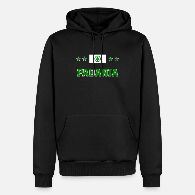 Padanien - Männer Premium Bio Hoodie - Schwarz