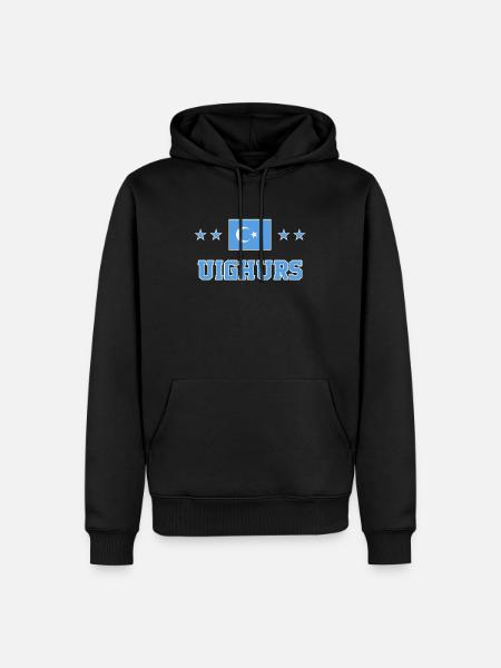 Uiguren - Männer Premium Bio Hoodie - Schwarz