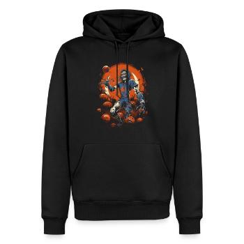 Joueur de basket-ball effrayant Halloween Zombie - Sweat à capuche Premium bio Homme - noir - Devant - Nico (187cm)