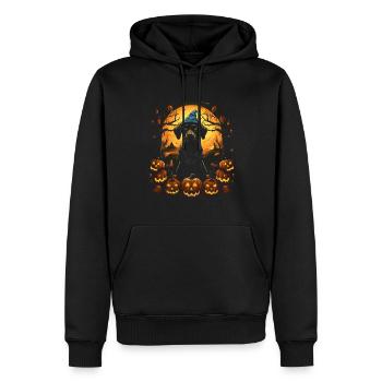 Halloween Dogs Fun Trick or Treat Spooky Dogs - Men’s Premium Organic Hoodie - black - Front - Nico (187cm)
