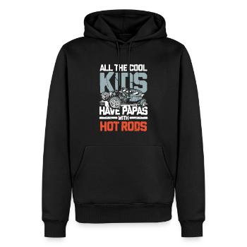 All The Cool Kids Have Papas With Hot Rods - Männer Premium Bio Hoodie - Schwarz - Vorne - Nico (187cm)