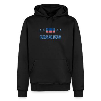 Gagauzia - Sweat à capuche Premium bio Homme - noir - Devant - Nico (187cm)