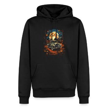 Pickup Truck Spuckige Auto Kunst zu Halloween - Männer Premium Bio Hoodie - Schwarz - Vorne - Nico (187cm)