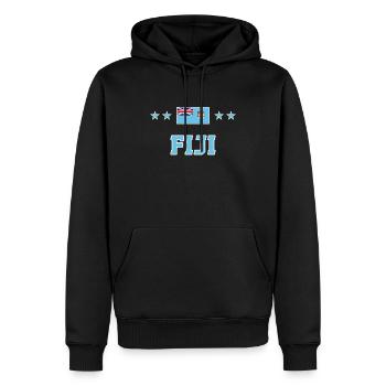 Fidschi - Männer Premium Bio Hoodie - Schwarz - Vorne - Nico (187cm)