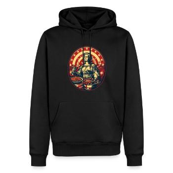 Patriotique Thanksgiving Patriotisme USA - Sweat à capuche Premium bio Homme - noir - Devant - Nico (187cm)