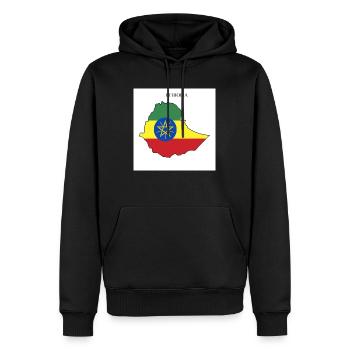 Äthiopien Flagge, Map - Männer Premium Bio Hoodie - Schwarz - Vorne - Nico (187cm)