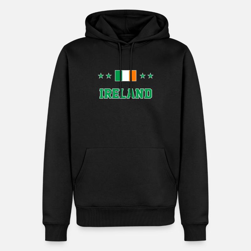Irland - Männer Premium Bio Hoodie - Schwarz