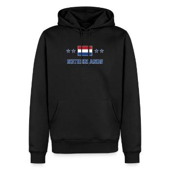 Niederlande - Männer Premium Bio Hoodie - Schwarz - Vorne - Nico (187cm)