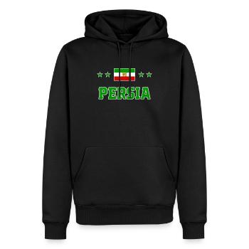 Persien - Männer Premium Bio Hoodie - Schwarz - Vorne - Nico (187cm)