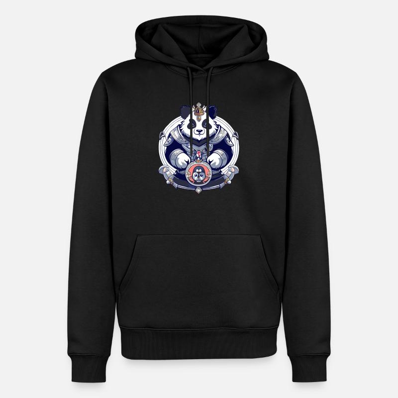 Roi des pandas - Sweat à capuche Premium bio Homme - noir