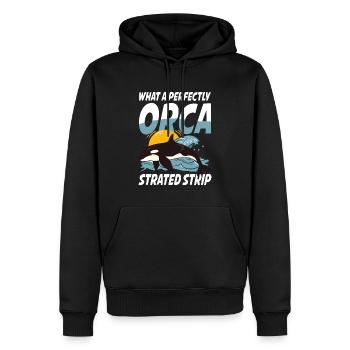 What A Perfectly Orca Strated Strip - Männer Premium Bio Hoodie - Schwarz - Vorne - Nico (187cm)
