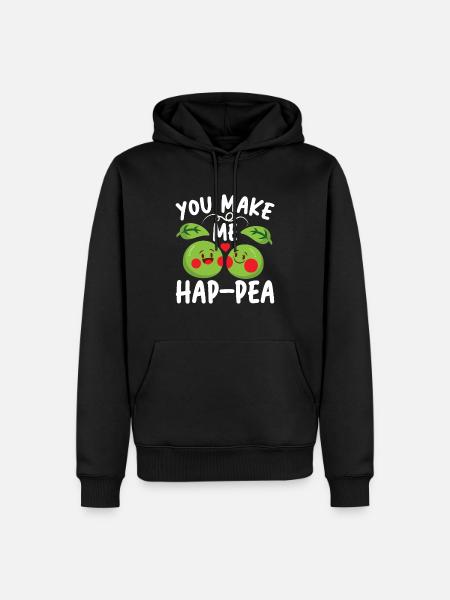 You Make Me Hap-pea - Männer Premium Bio Hoodie - Schwarz