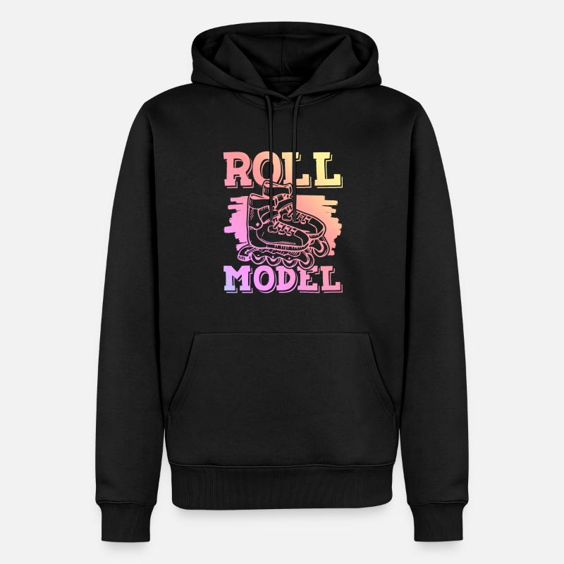 Roller roulant - Sweat à capuche Premium bio Homme - noir