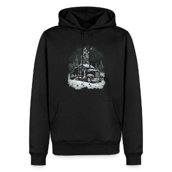 Weihnachts Lkw Fahrer Weihnaten Sattelschlepper - Männer Premium Bio Hoodie - Schwarz - Vorne - Nico (187cm)