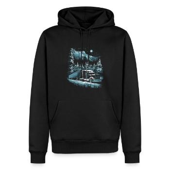 Weihnachts Lkw Fahrer Weihnaten Sattelschlepper - Männer Premium Bio Hoodie - Schwarz - Vorne - Nico (187cm)