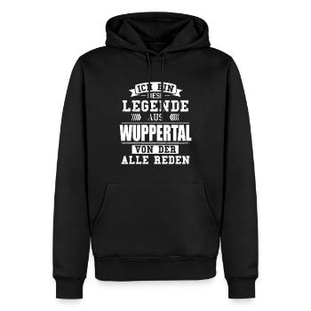Stadt Wuppertal Deutschland Legende Spruch - Männer Premium Bio Hoodie - Schwarz - Vorne - Nico (187cm)