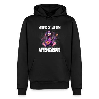 Kein Bock auf den Affenzirkus Gitarre - Männer Premium Bio Hoodie - Schwarz - Vorne - Nico (187cm)