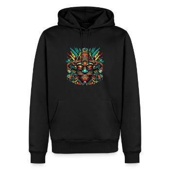 Tiki Kultur Maori Maske für einen Tkik Fans - Männer Premium Bio Hoodie - Schwarz - Vorne - Nico (187cm)