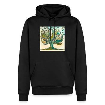 die natur weckt leben - Männer Premium Bio Hoodie - Schwarz - Vorne - Nico (187cm)