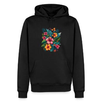 Floristin für eine Floristin - Männer Premium Bio Hoodie - Schwarz - Vorne - Nico (187cm)