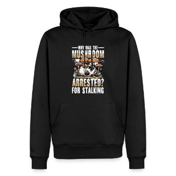 Mushroom Arrested For Stalking - Männer Premium Bio Hoodie - Schwarz - Vorne - Nico (187cm)
