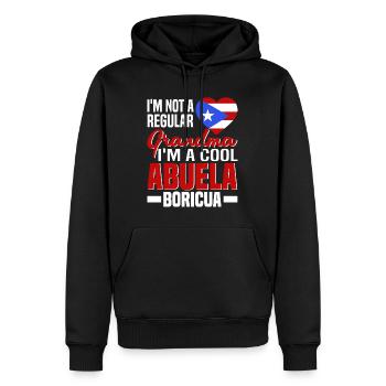 Puerto Rico Flagge | Puerto Ricaner Geschenkideen - Männer Premium Bio Hoodie - Schwarz - Vorne - Nico (187cm)