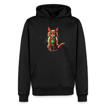 Cat of the Sun - Men’s Premium Organic Hoodie - black - Front - Nico (187cm)