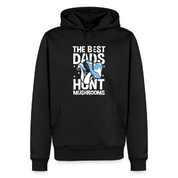 The Best Dads Hunt Mushrooms - Männer Premium Bio Hoodie - Schwarz - Vorne - Nico (187cm)
