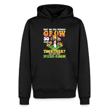 Toadstools Grow So Close Together Mush-Room - Männer Premium Bio Hoodie - Schwarz - Vorne - Nico (187cm)