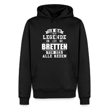 Stadt Bretten Deutschland Legende Spruch - Männer Premium Bio Hoodie - Schwarz - Vorne - Nico (187cm)