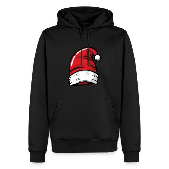 Chapeau de Noël Bonnet de Noël - Sweat à capuche Premium bio Homme - noir - Devant - Nico (187cm)